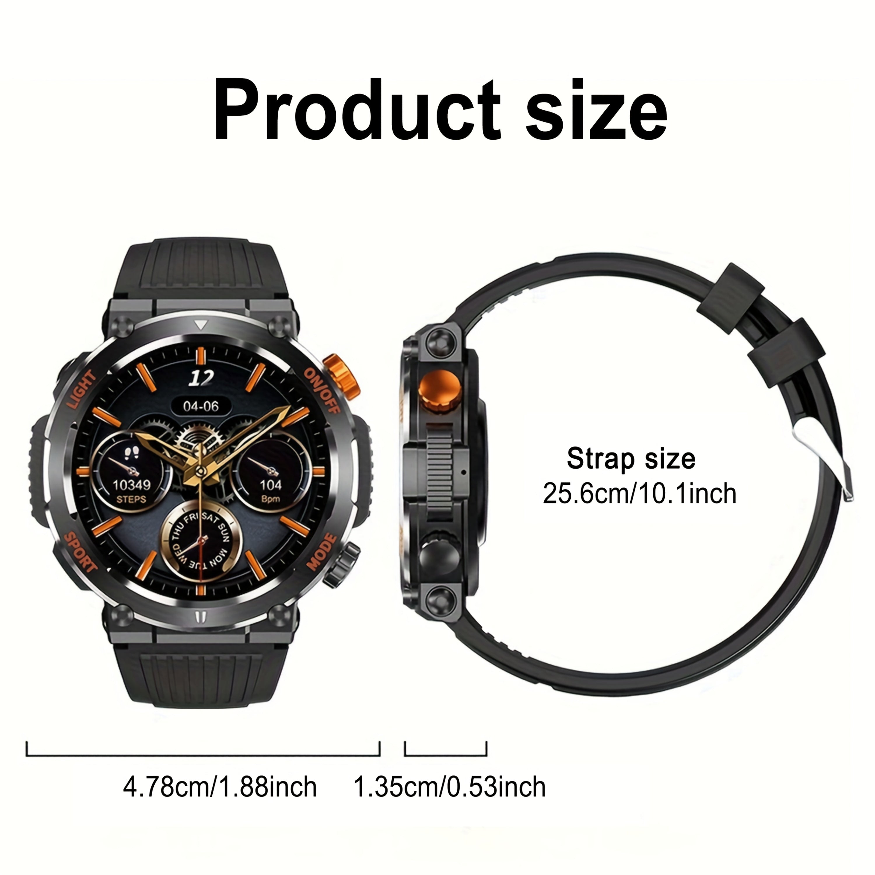 QTLJJBY Rugged Smart Watch with Call Function