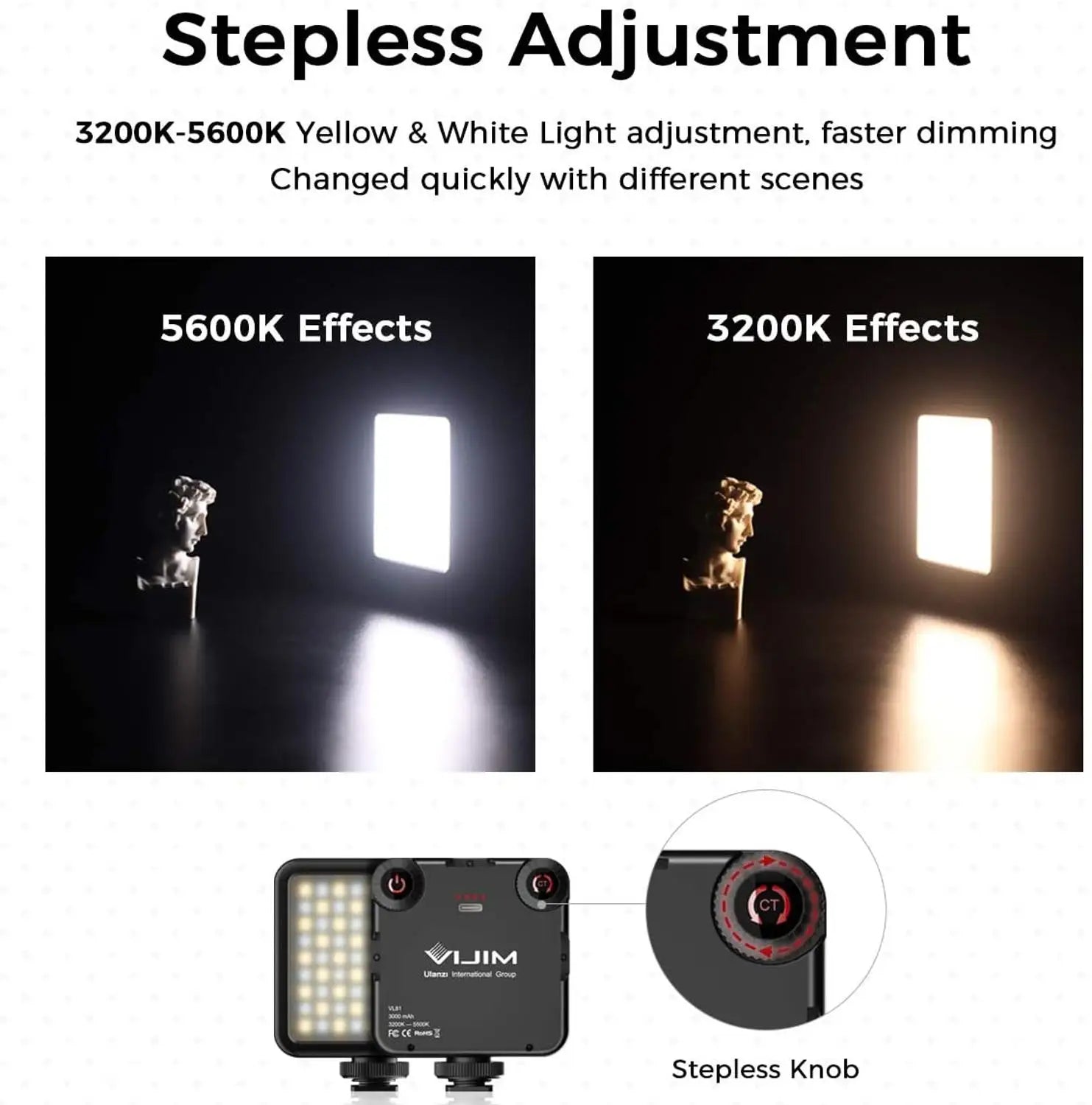 Portable Mini LED Light – Camera Photo & Vlog Lighting