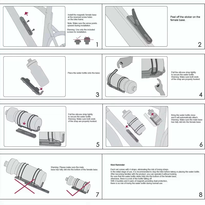 Magnetic Quick-Release Bike Water Bottle Holder