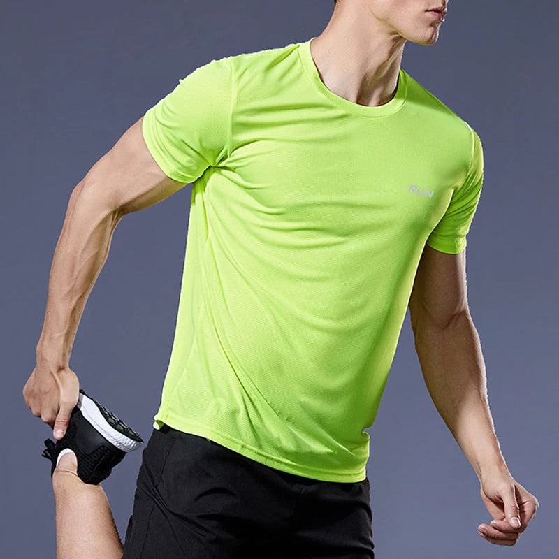 Men’s Quick-Dry Running & Gym T-Shirt – Short Sleeve Fitness Top
