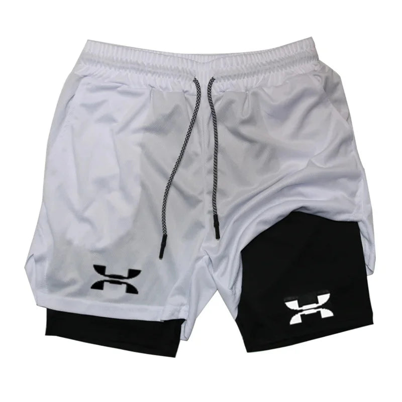 Men’s Gym Sports Shorts 2-in-1