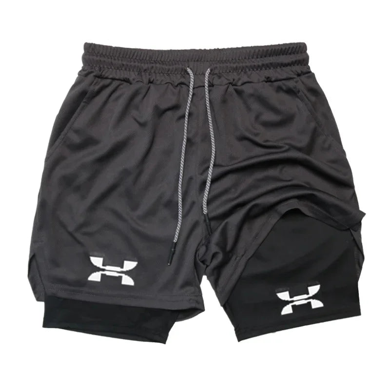 Men’s Gym Sports Shorts 2-in-1