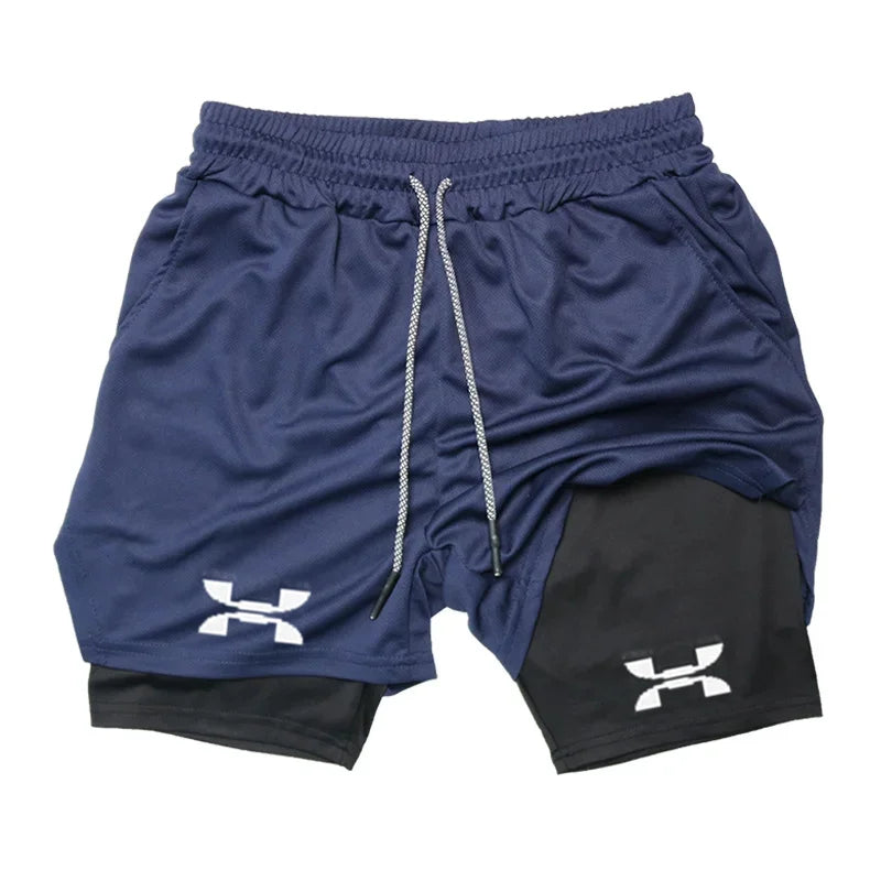 Men’s Gym Sports Shorts 2-in-1