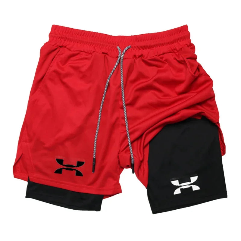 Men’s Gym Sports Shorts 2-in-1