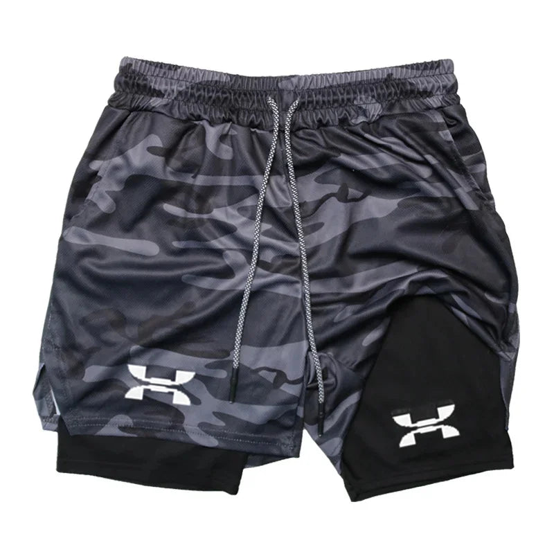 Men’s Gym Sports Shorts 2-in-1
