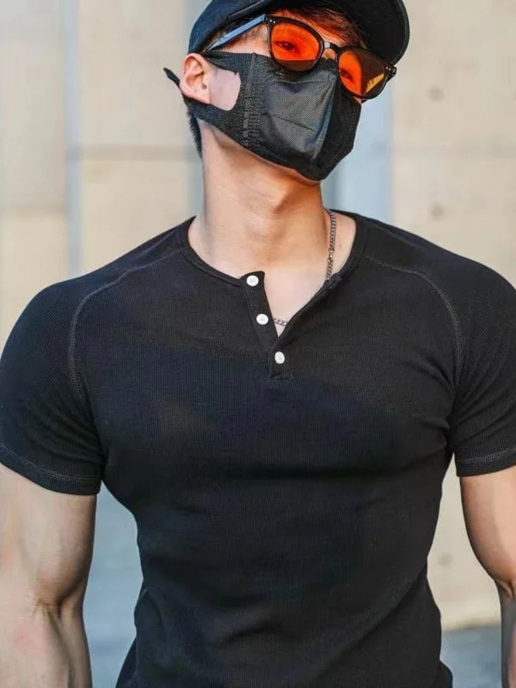 Men’s Gym Fitness T-Shirt – Slim Fit Workout Top