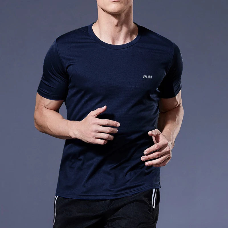 Men’s Quick-Dry Running & Gym T-Shirt – Short Sleeve Fitness Top
