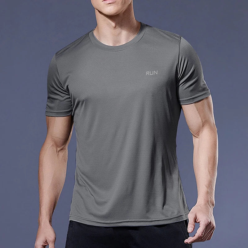 Men’s Quick-Dry Running & Gym T-Shirt – Short Sleeve Fitness Top