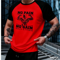 Men’s Fitness T-Shirt with “No Pain No Gain” Print