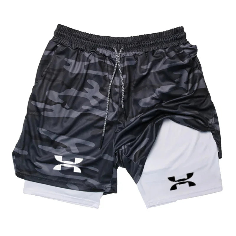 Men’s Gym Sports Shorts 2-in-1