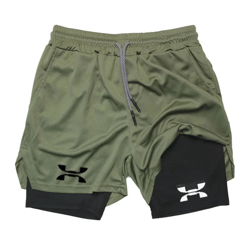 Men’s Gym Sports Shorts 2-in-1