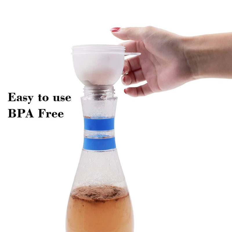 Portable Protein Powder Funnel for Water & Shaker Bottles