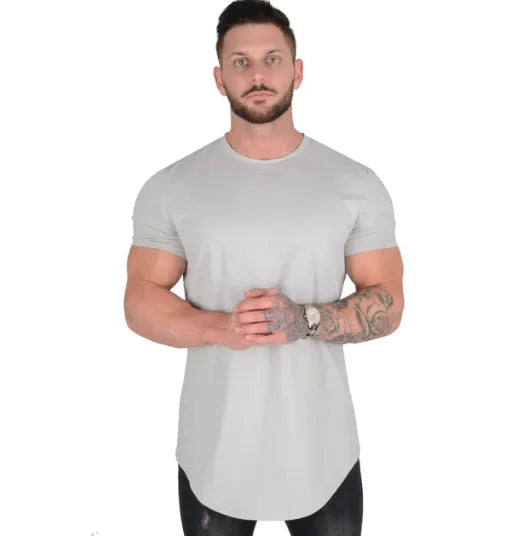 Men’s Gym Sport T-Shirt – High Quality Cotton Fitness Shirt
